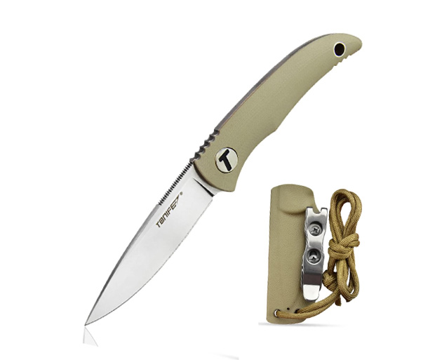 cuchillo de campamento con cordon de paracaidas